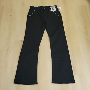 Curve Appeal Curve Creator Sailor Button Boot Cut Dark Rinse Pants Size 8/29 NWT